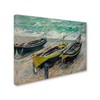 Trademark Fine Art Monet 'Three Fishing Boats' Canvas Art, 18x24 AA00683-C1824GG